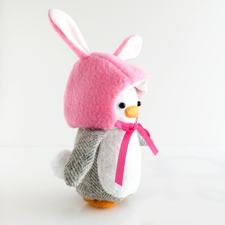 Mini Penguin with Bunny Hat Tail
