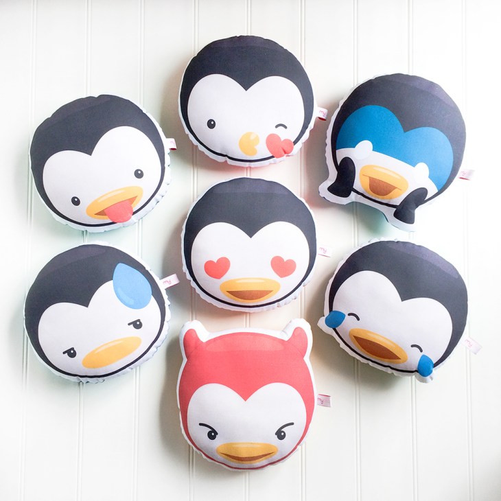Penguin Emoji Pillows