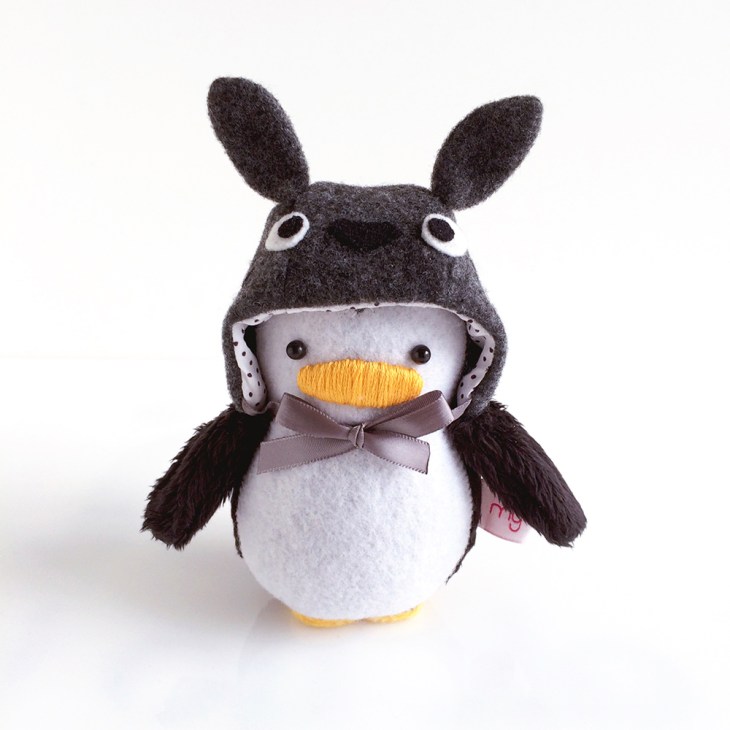 Mini Penguin with Totoro Hat