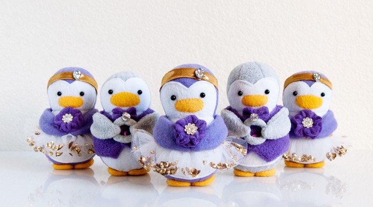 Wedding Flower Girl & Ring Bearer Penguins