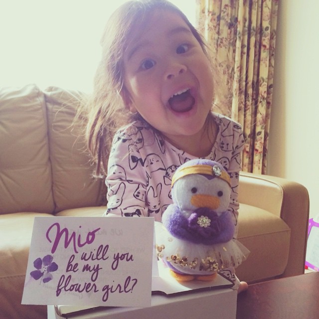 My Dear Darling Flower Girl Penguin